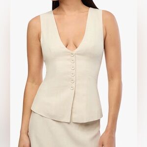 Linen Vest SZ 6 Nwt
